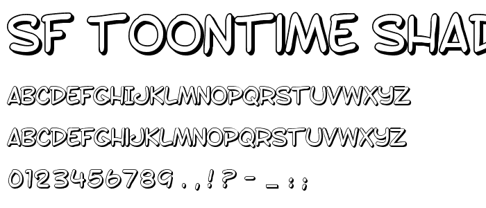 SF Toontime Shaded font